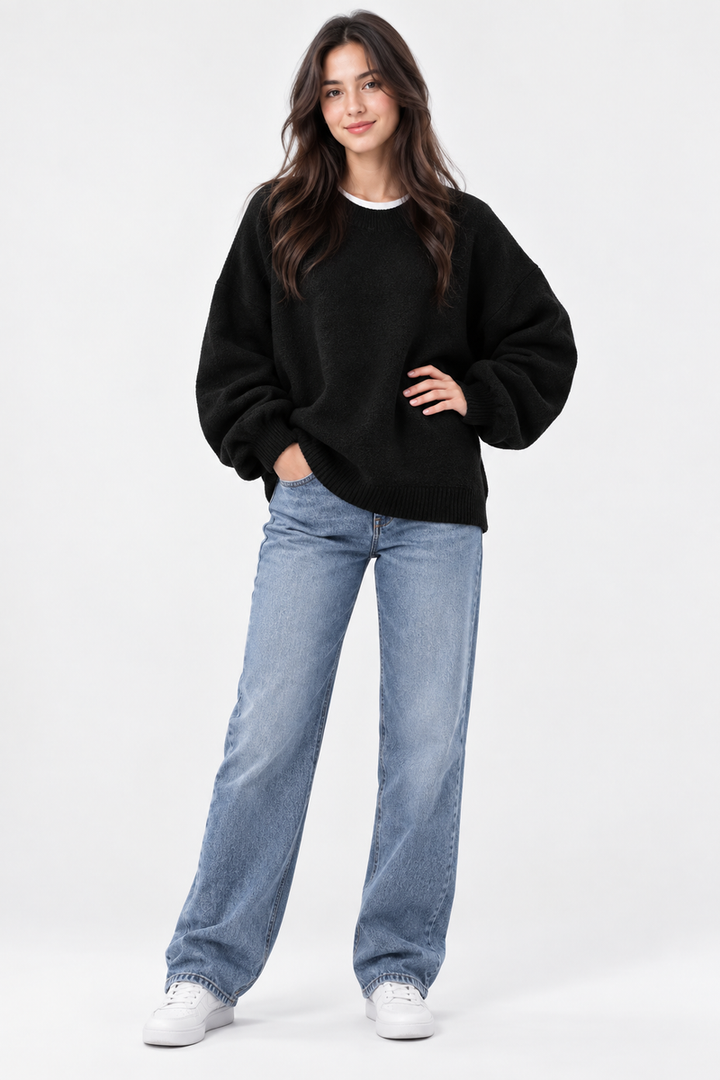 Elke | Women Drop Shoulder Pullover Sweater