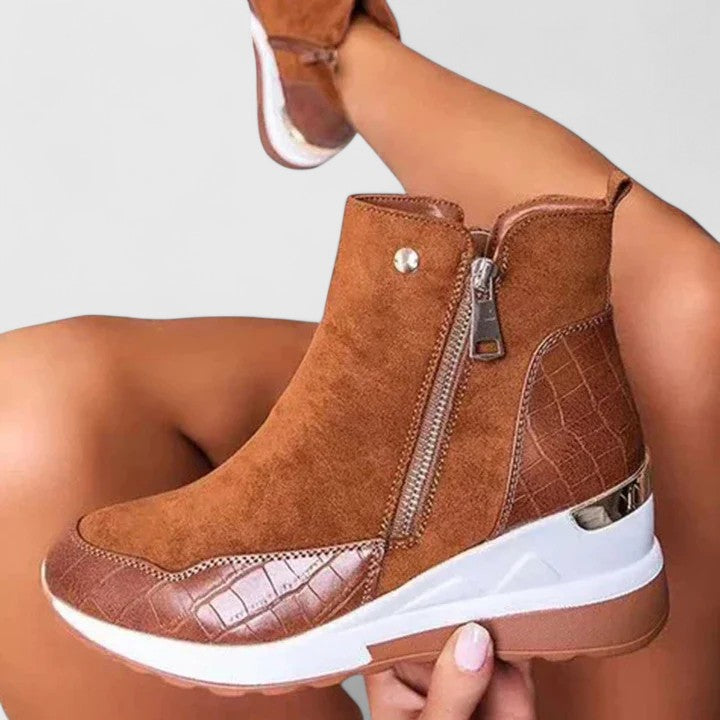 Ingvild | Women Zip Wedge Ankle Boots