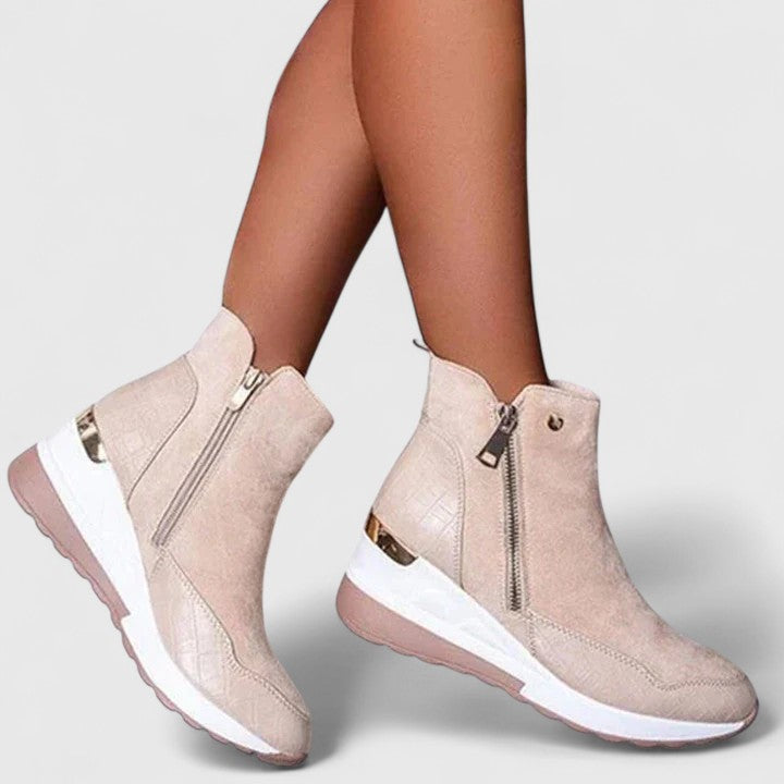 Ingvild | Women Zip Wedge Ankle Boots