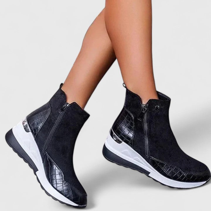 Ingvild | Women Zip Wedge Ankle Boots