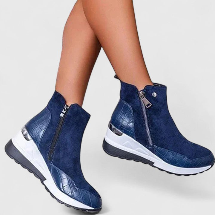 Ingvild | Women Zip Wedge Ankle Boots