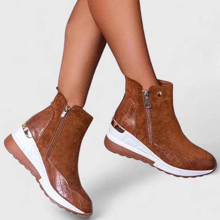 Ingvild | Women Zip Wedge Ankle Boots