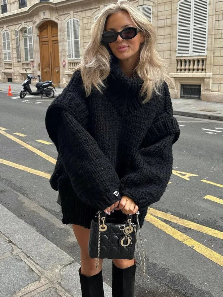 Kathy | Women Oversized Knit Turtleneck Sweater