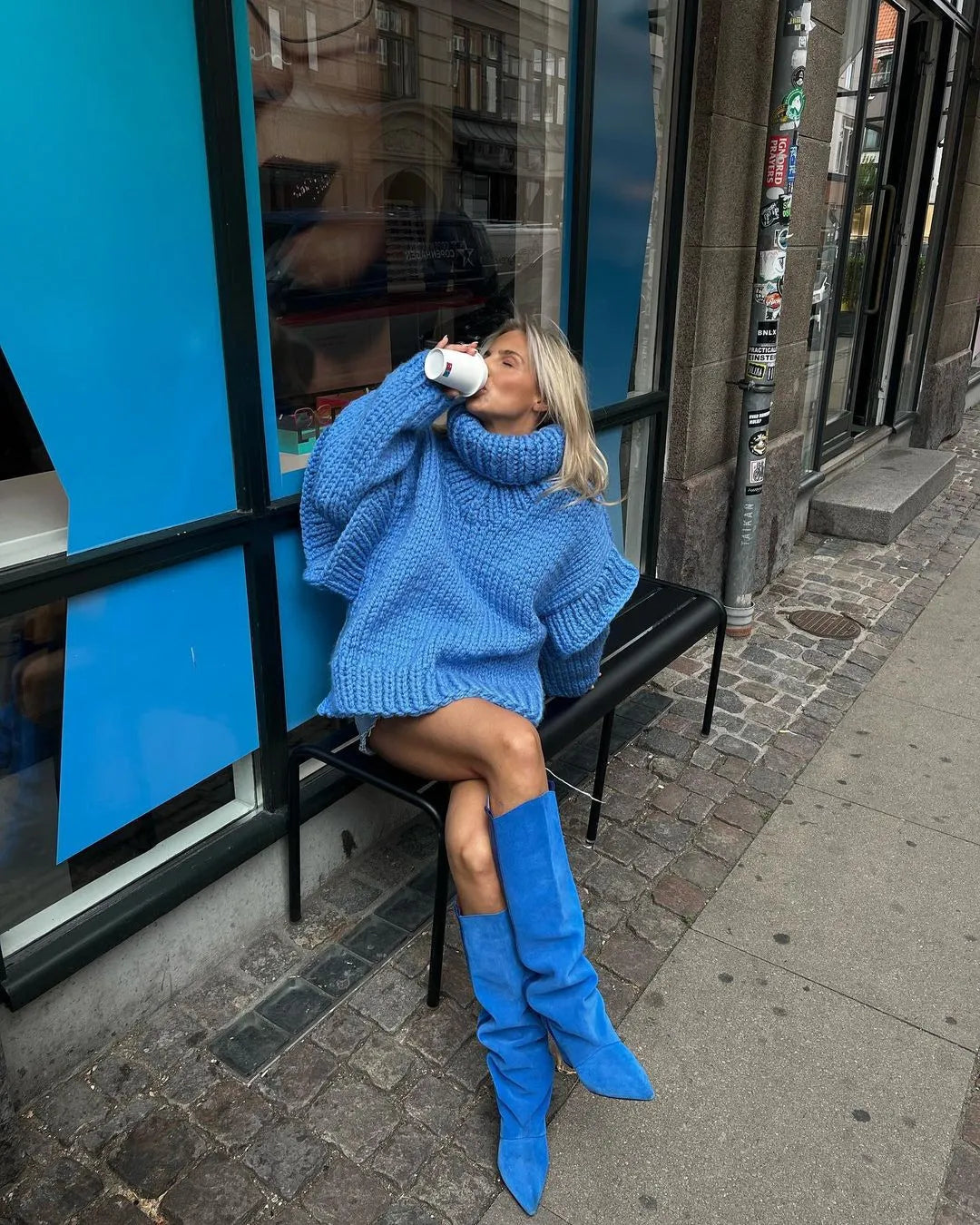 Kathy | Women Oversized Knit Turtleneck Sweater