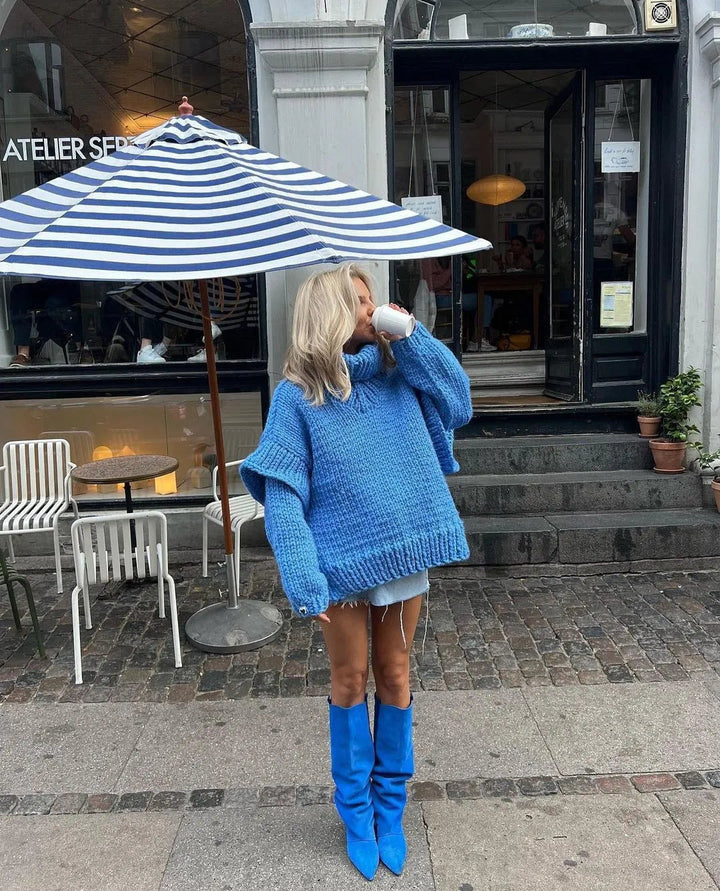 Kathy | Women Oversized Knit Turtleneck Sweater