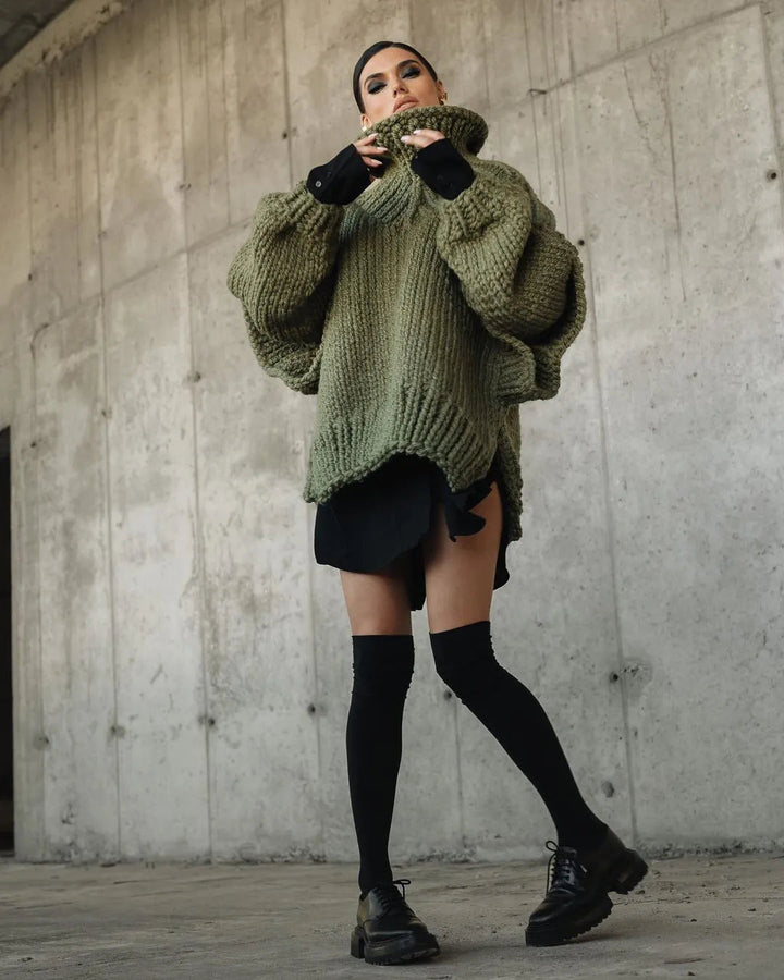 Kathy | Women Oversized Knit Turtleneck Sweater