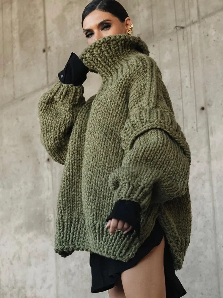 Kathy | Women Oversized Knit Turtleneck Sweater
