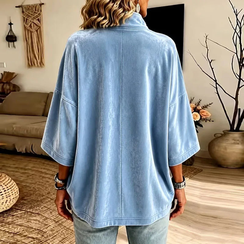 Irma | Women Short Sleeve Half Zip Pullover