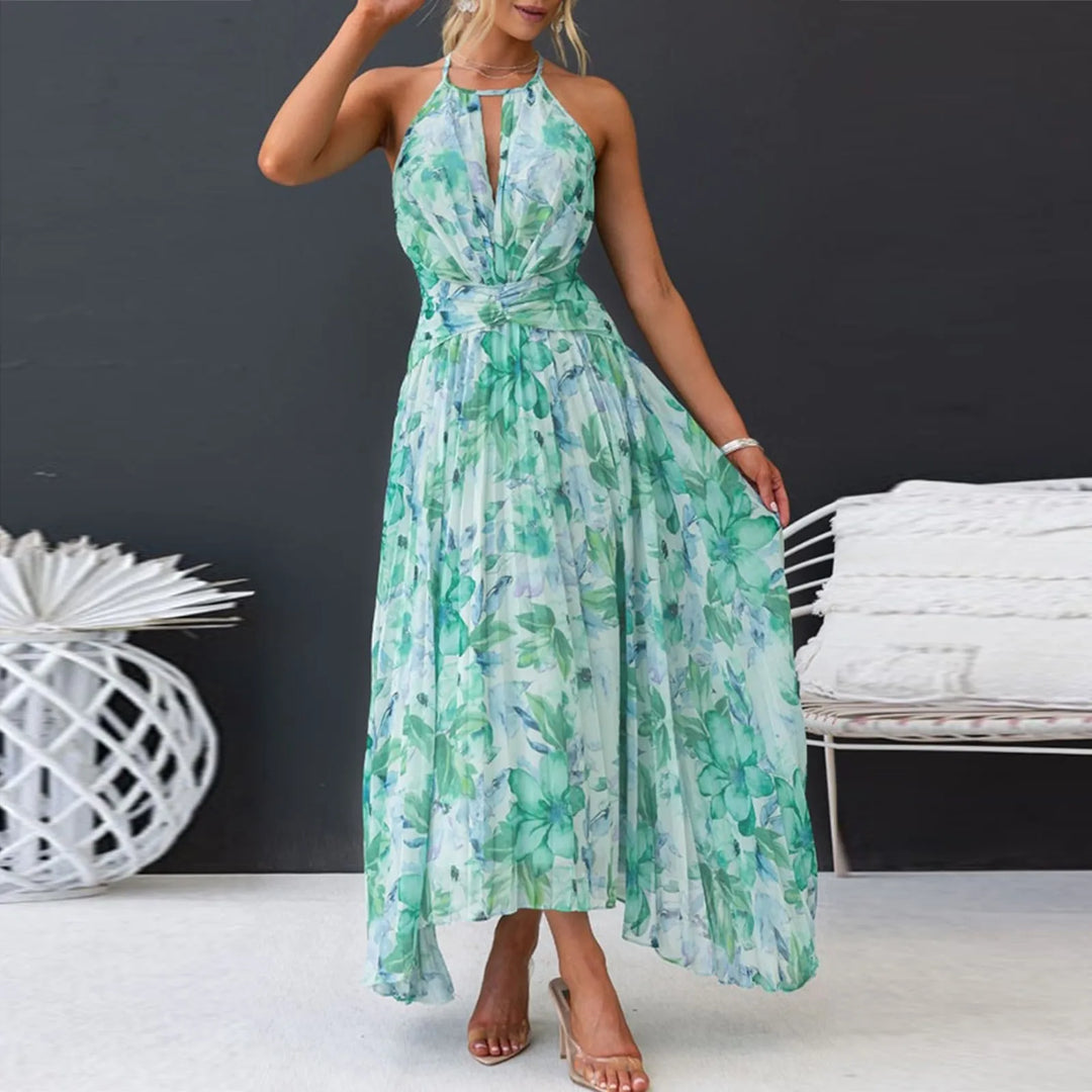 Fiammetta | Women Floral Halter Maxi Dress