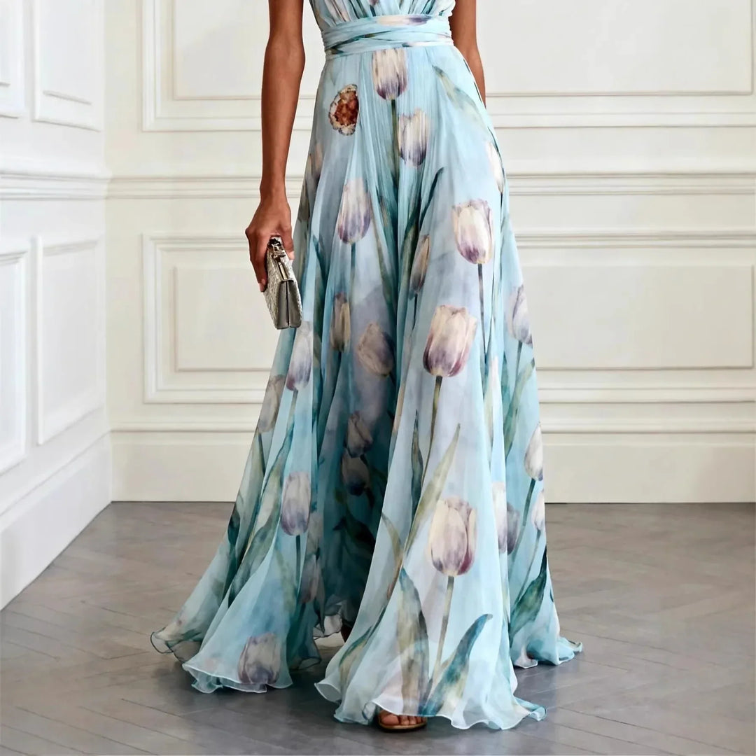 Hollie | Women Floral Print Winter Wedding Guest Dress