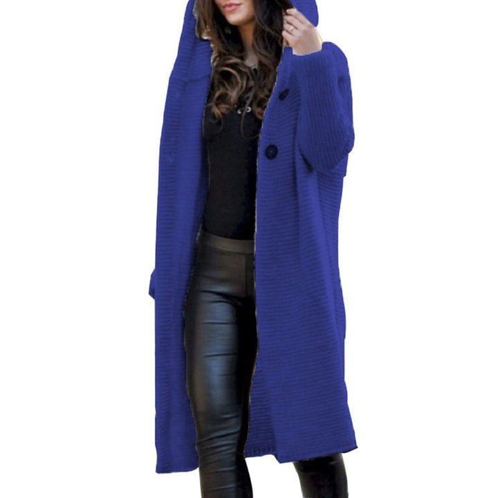 Verbena Women Hooded Longline Open Front Sweater