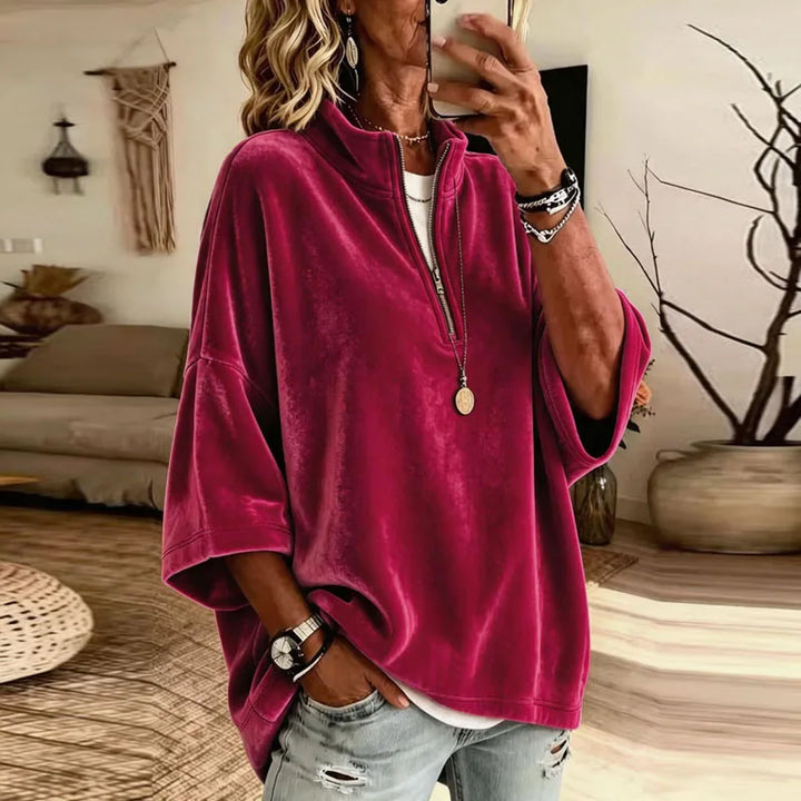 Irma | Women Short Sleeve Half Zip Pullover