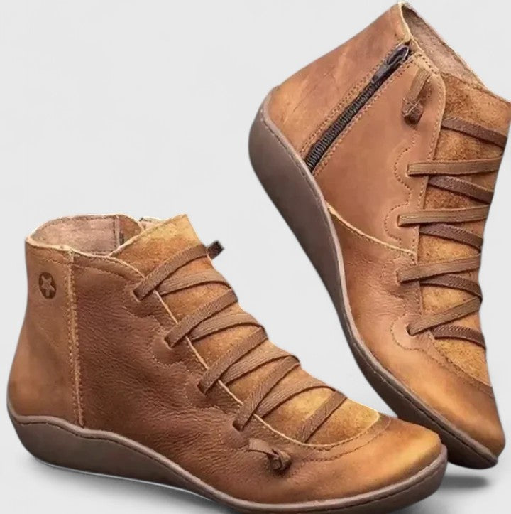 Brinley | Women Lace Up Wedge Ankle Boots