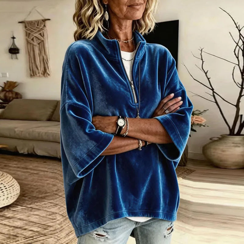 Irma | Women Short Sleeve Half Zip Pullover
