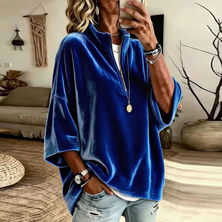 Irma | Women Short Sleeve Half Zip Pullover