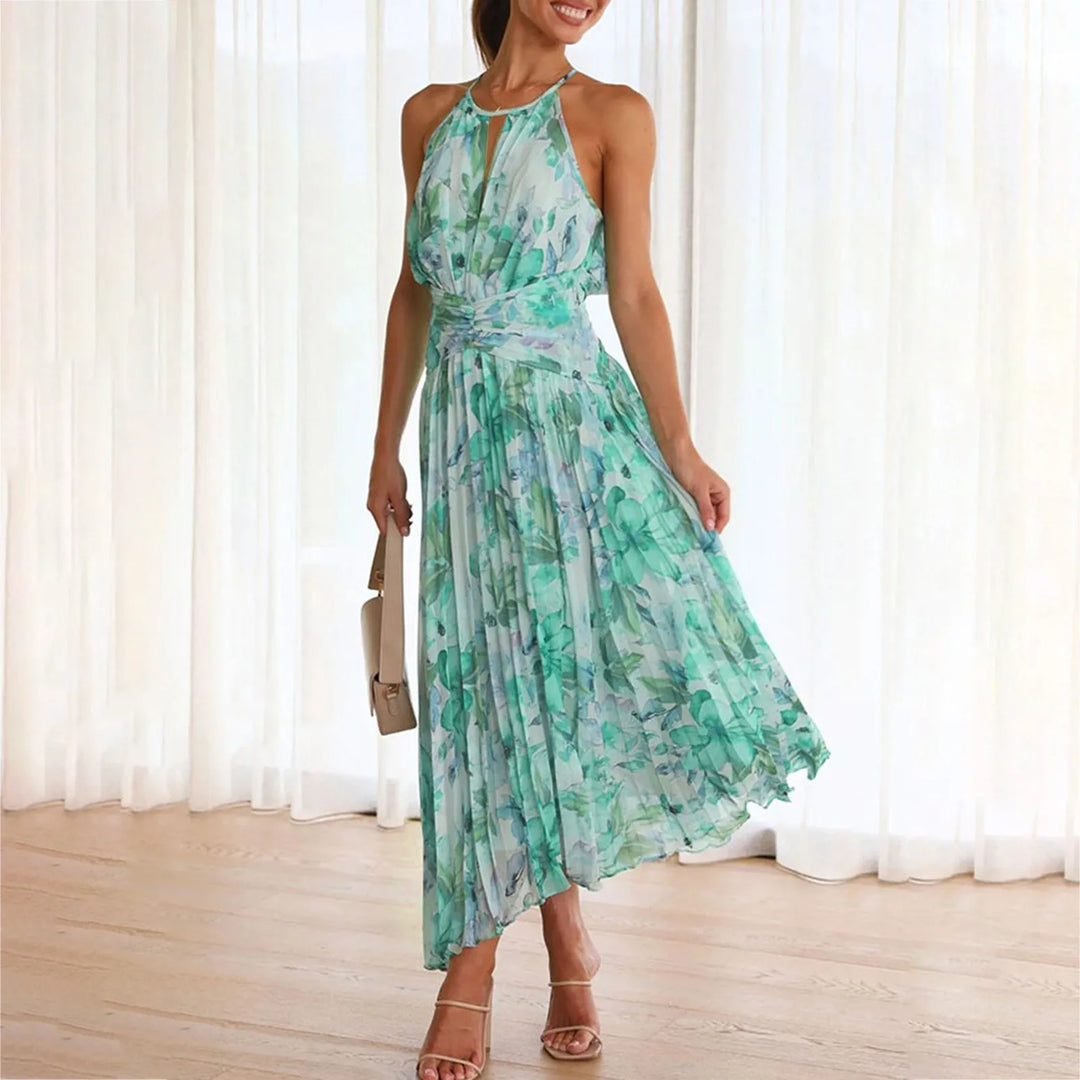 Fiammetta | Women Floral Halter Maxi Dress