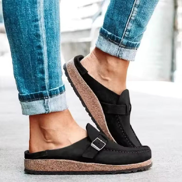 Titania | Women Buckle Slip On Loafers