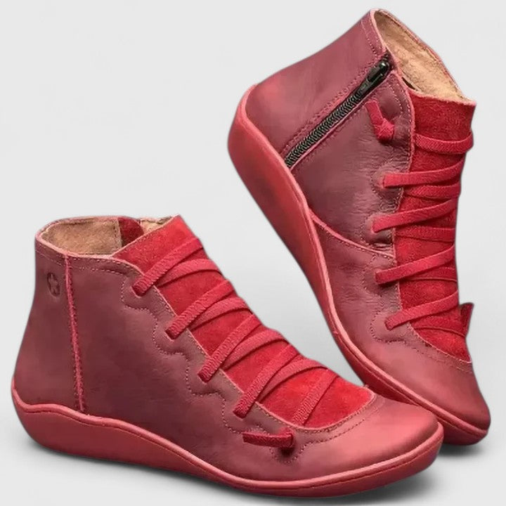 Brinley | Women Lace Up Wedge Ankle Boots