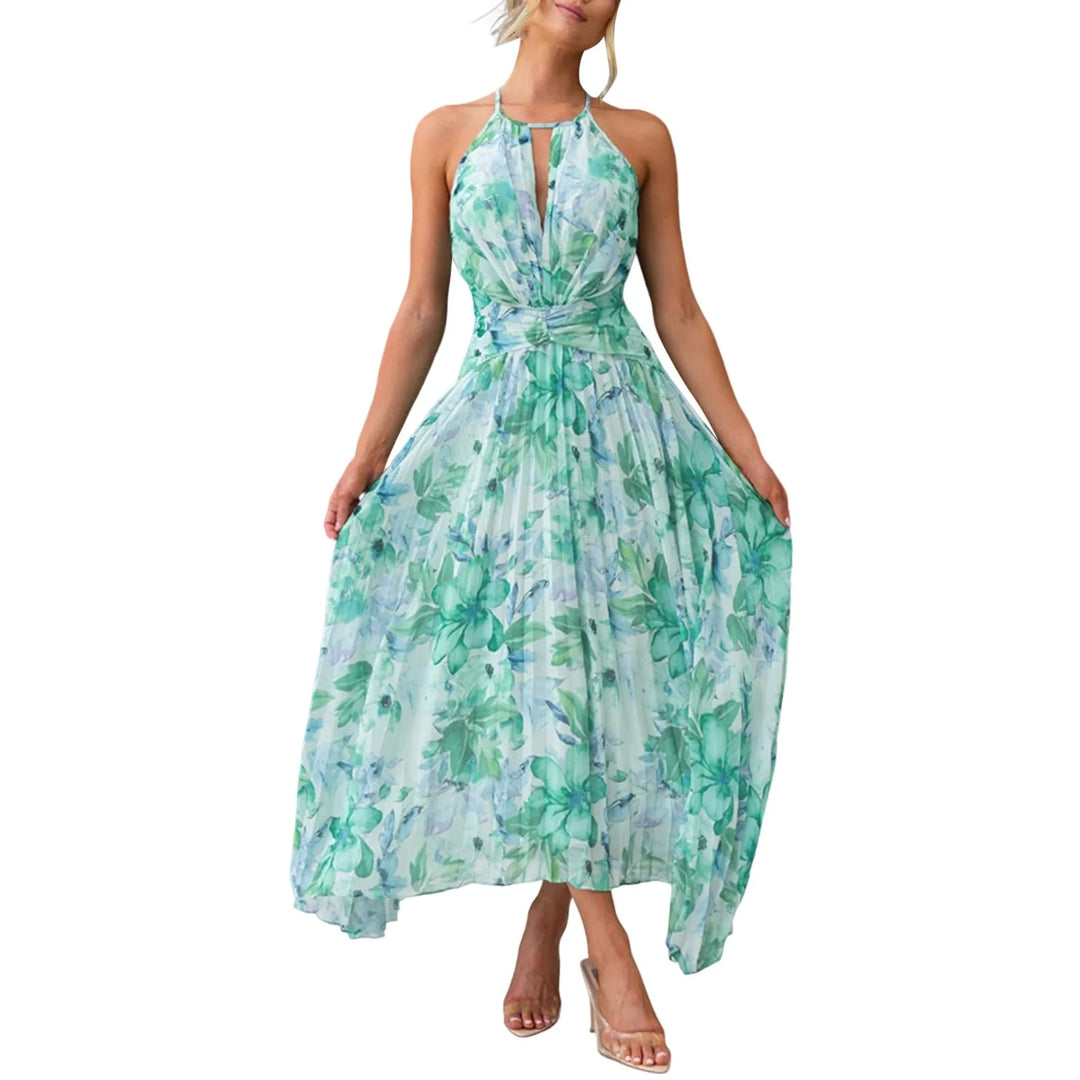 Fiammetta | Women Floral Halter Maxi Dress