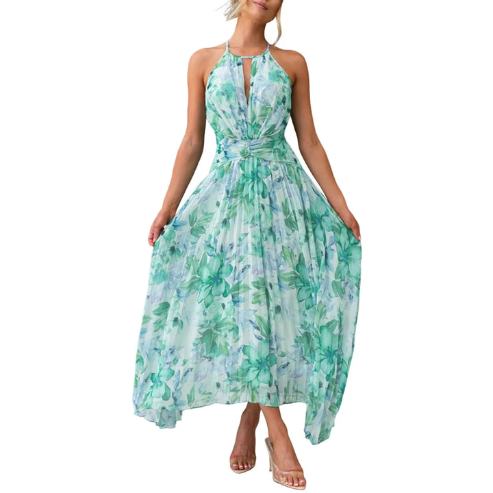 Fiammetta | Women Floral Halter Maxi Dress