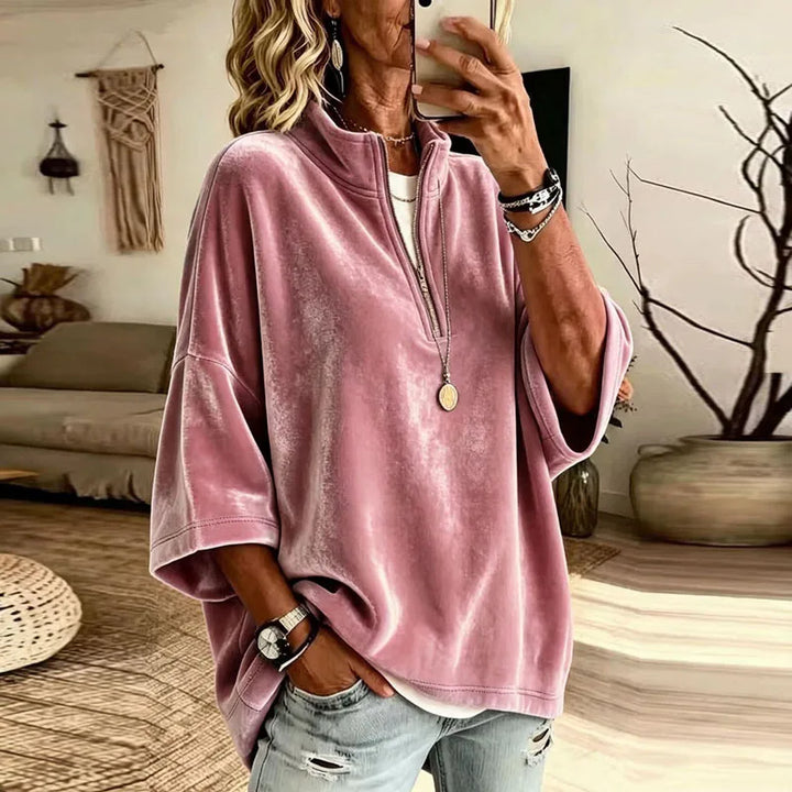Irma | Women Short Sleeve Half Zip Pullover