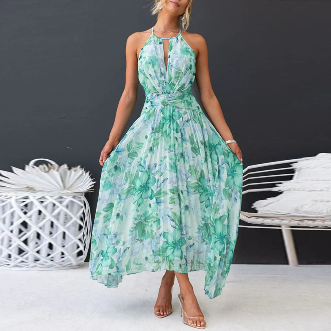 Fiammetta | Women Floral Halter Maxi Dress