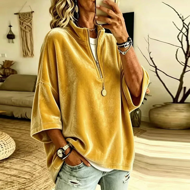 Irma | Women Short Sleeve Half Zip Pullover