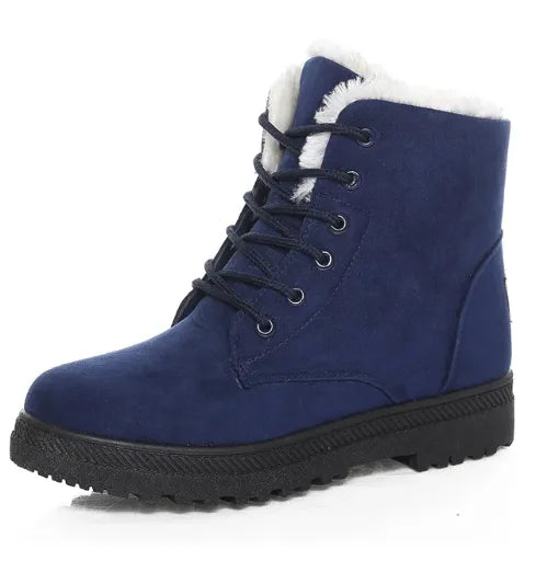Hege | Women Lace Up Fur Cuff Boots