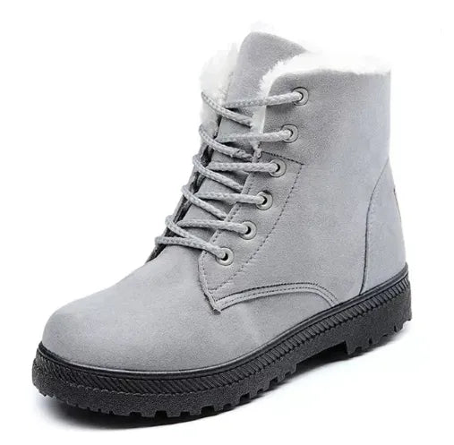 Hege | Women Lace Up Fur Cuff Boots