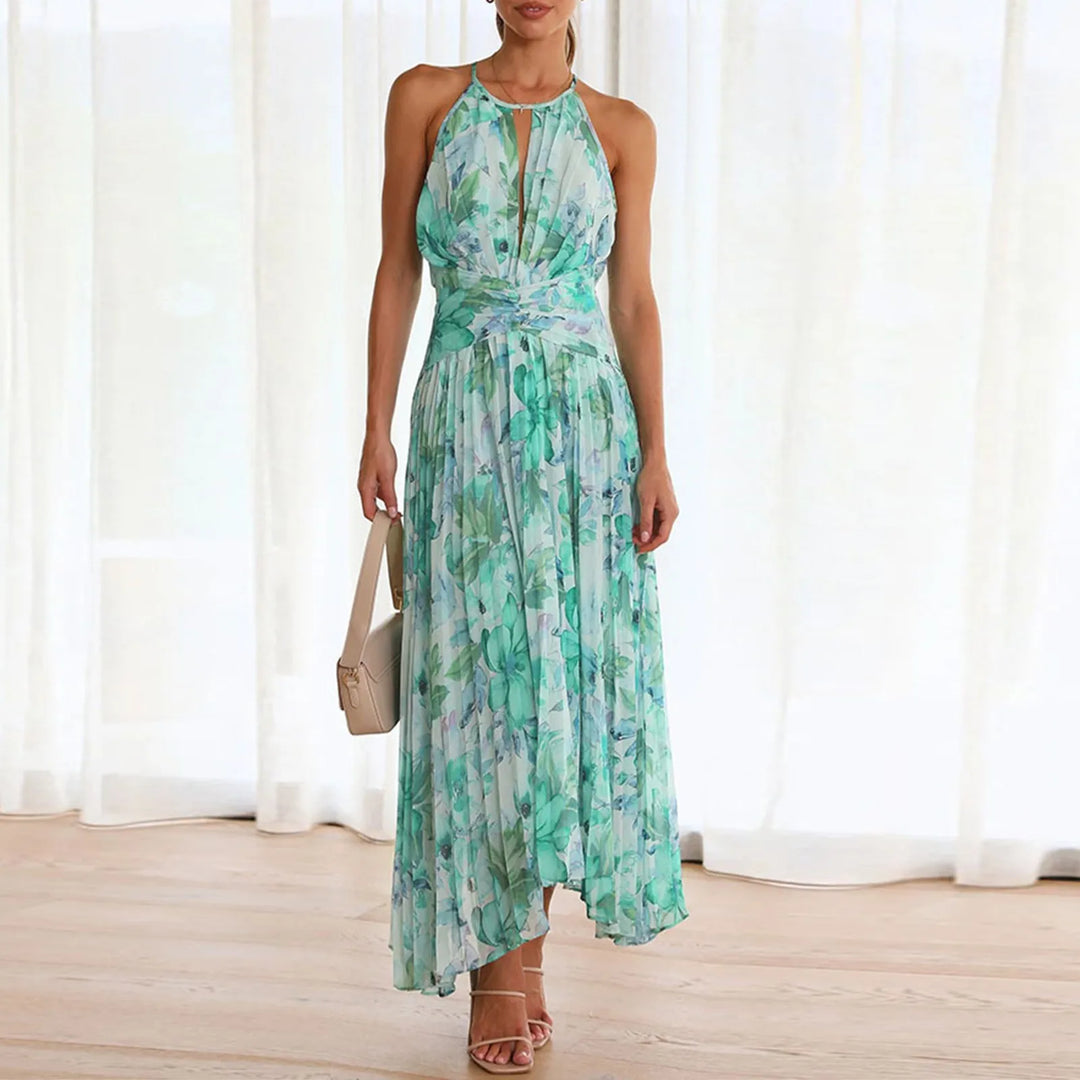 Fiammetta | Women Floral Halter Maxi Dress