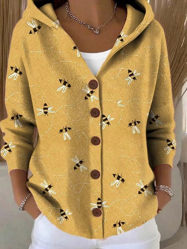 Rannveig | Women Geometric Button Cardigan