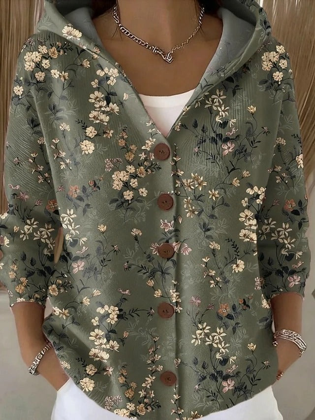 Rannveig | Women Geometric Button Cardigan