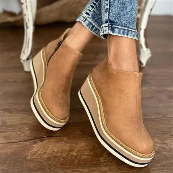 Polly | Women Platform Wedge Ankle Boots