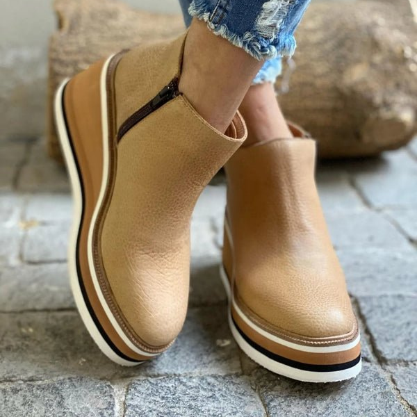 Polly | Women Platform Wedge Ankle Boots