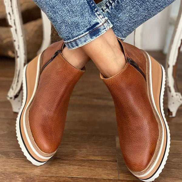 Polly | Women Platform Wedge Ankle Boots