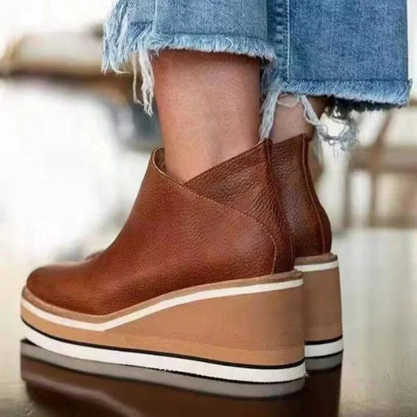 Polly | Women Platform Wedge Ankle Boots