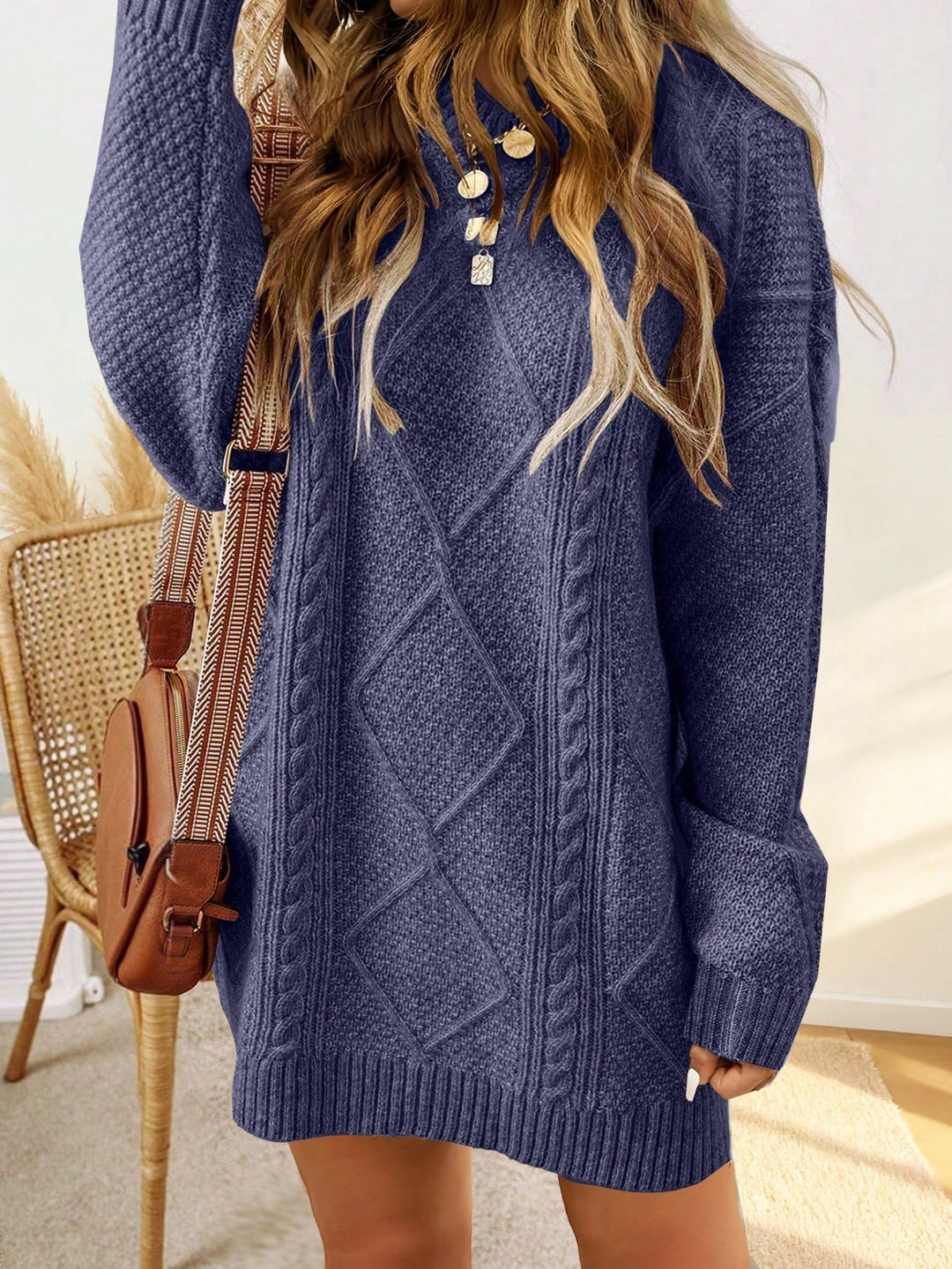 Florrie | Women Cable Mini Knit Dress