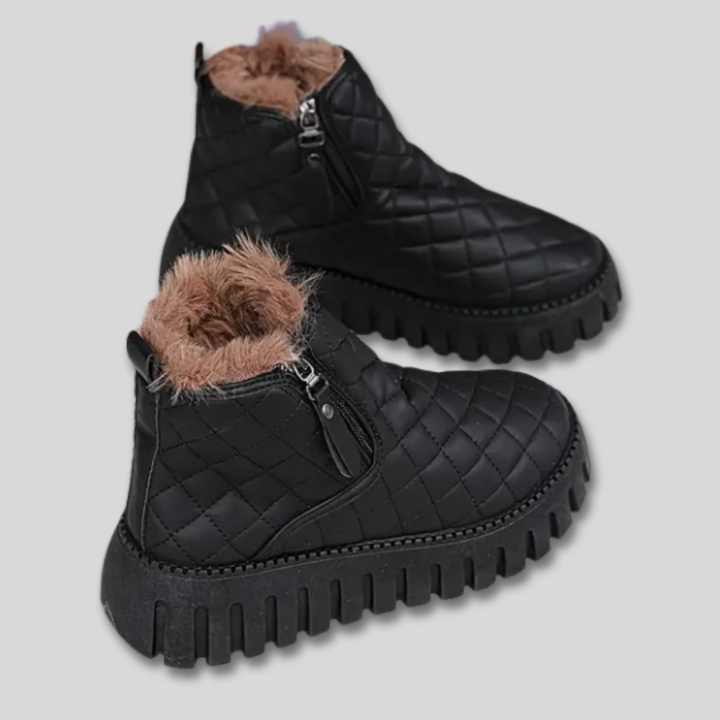 Myra | Women Quilted Platform Winter Boots
