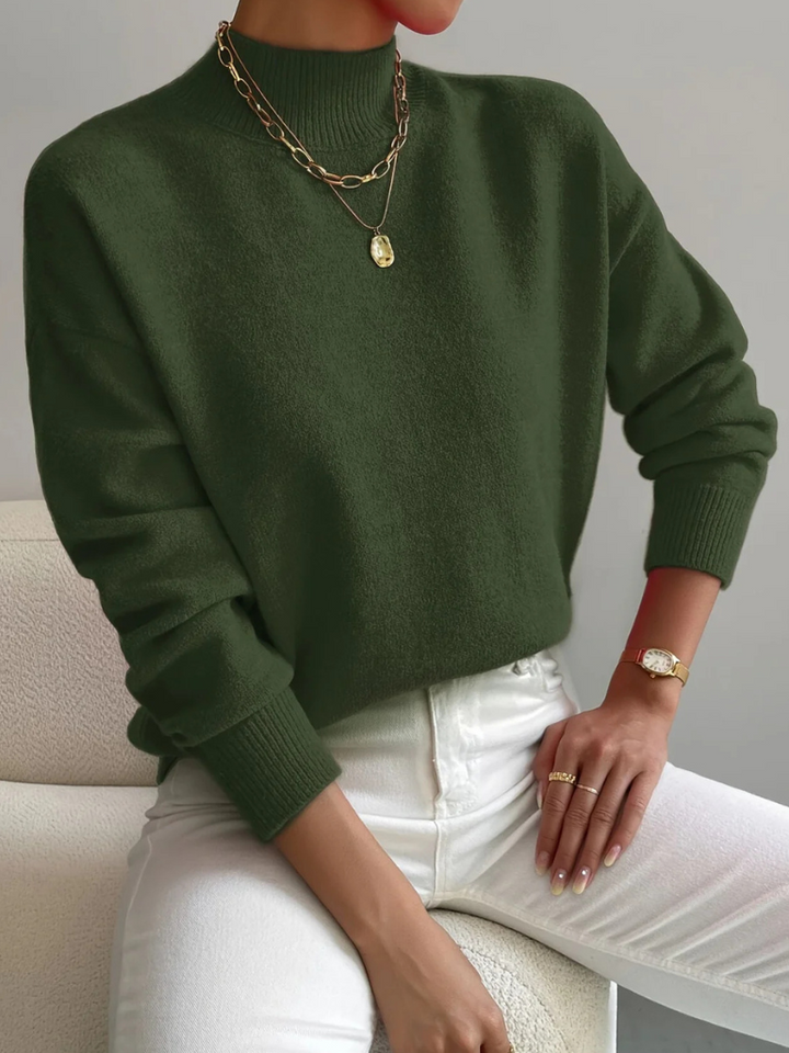 Janie | Women Mock Neck Knit Sweater