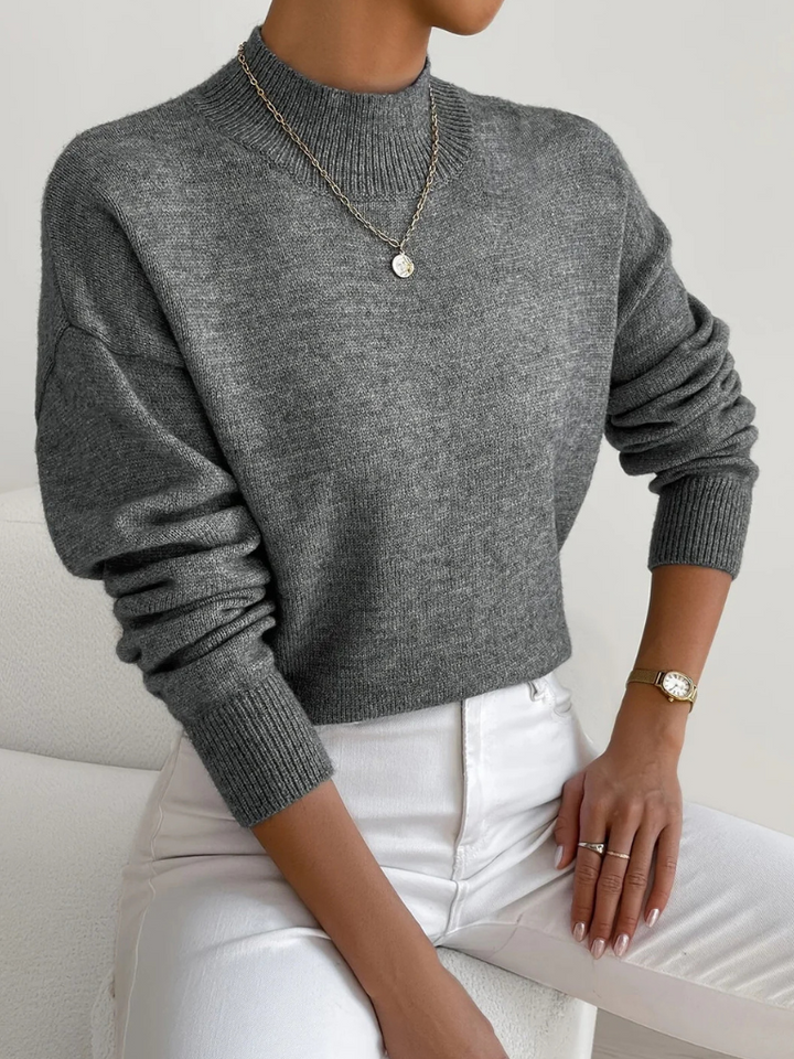 Janie | Women Mock Neck Knit Sweater