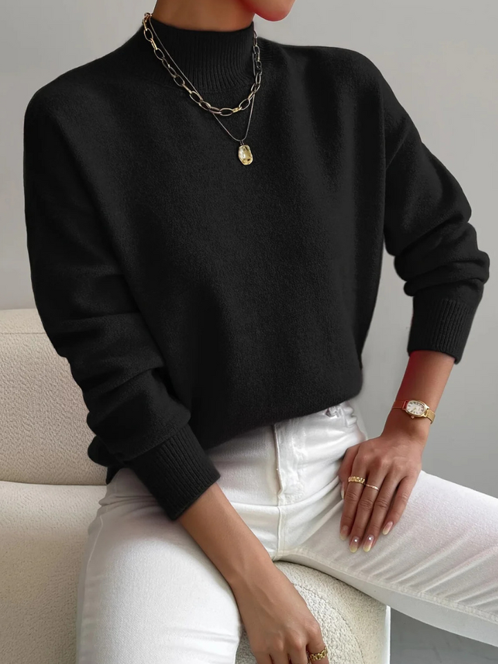 Janie | Women Mock Neck Knit Sweater