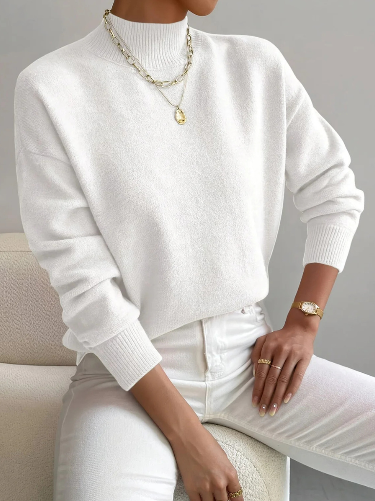 Janie | Women Mock Neck Knit Sweater