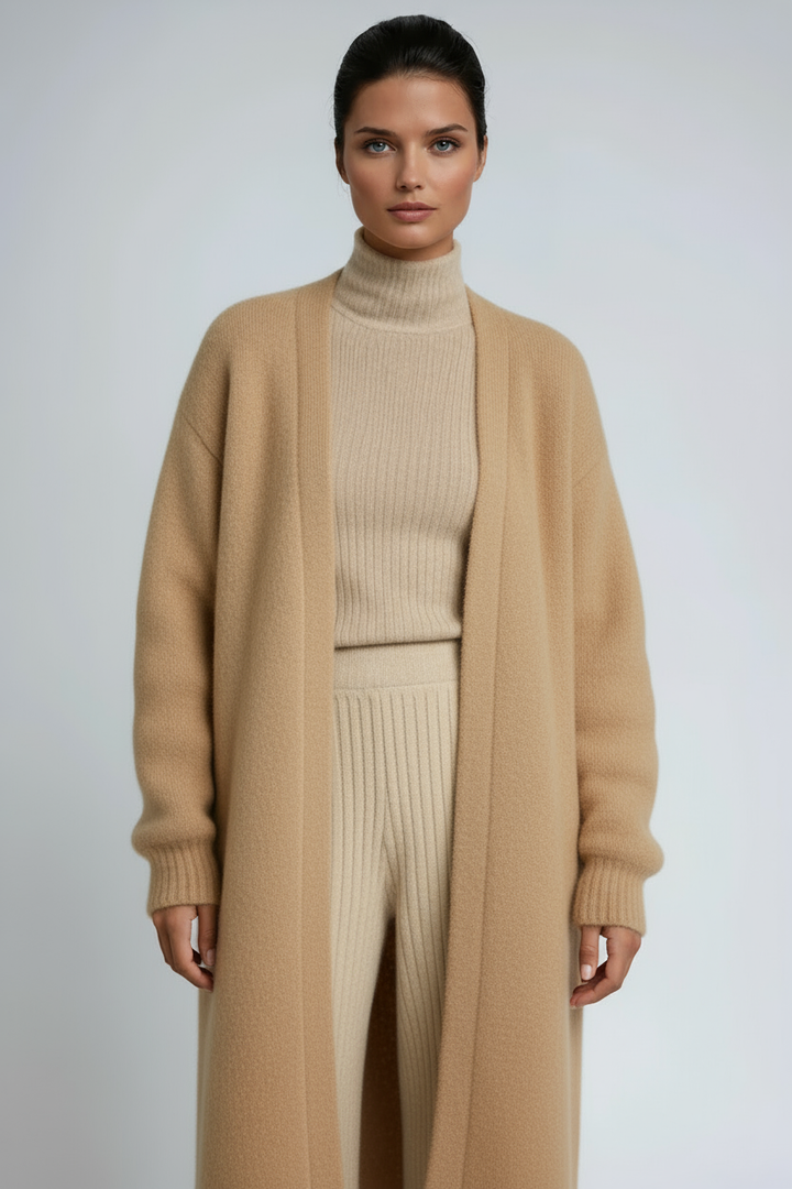 Anona | Women Open Front Longline Cardigan