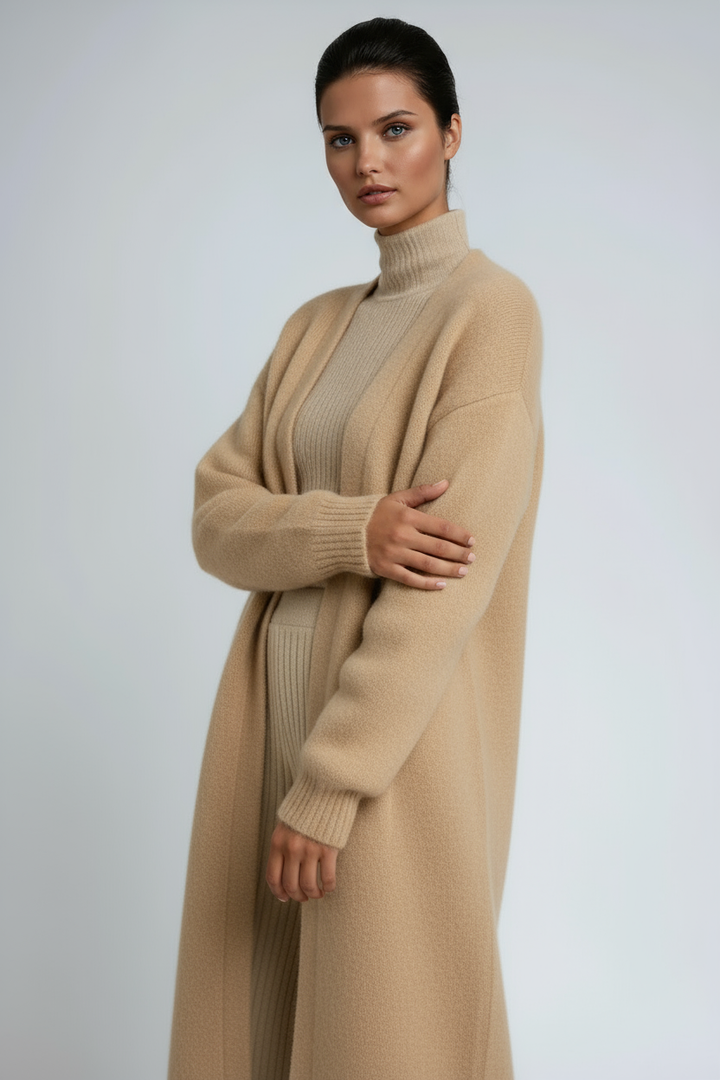 Anona | Women Open Front Longline Cardigan