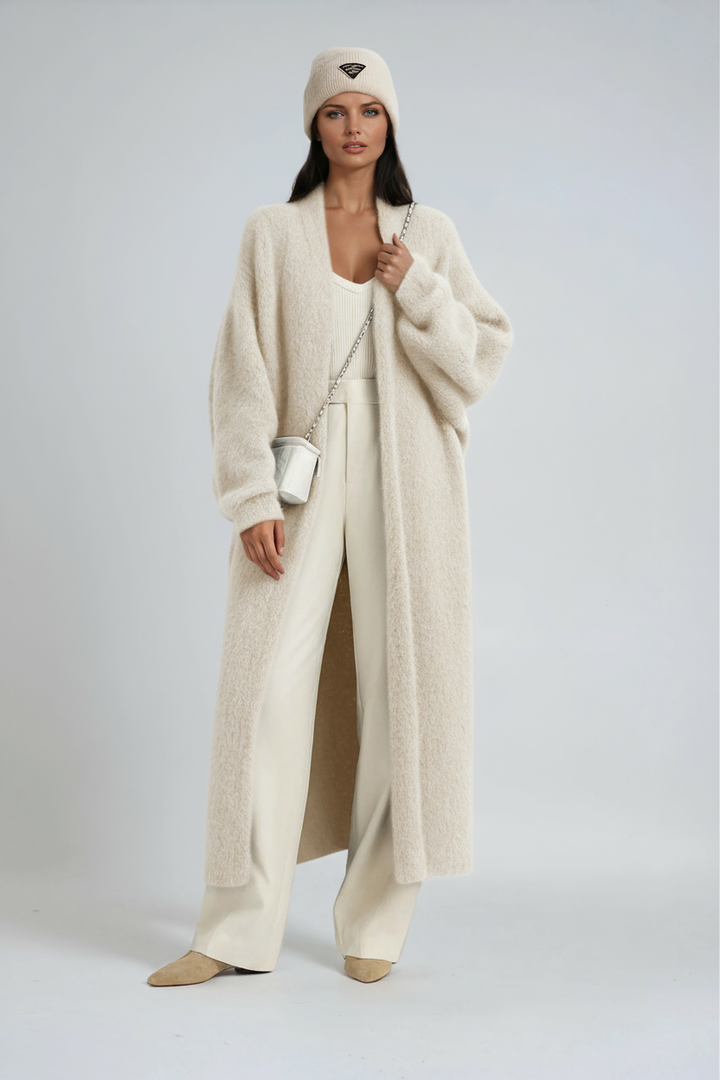 Anona | Women Open Front Longline Cardigan