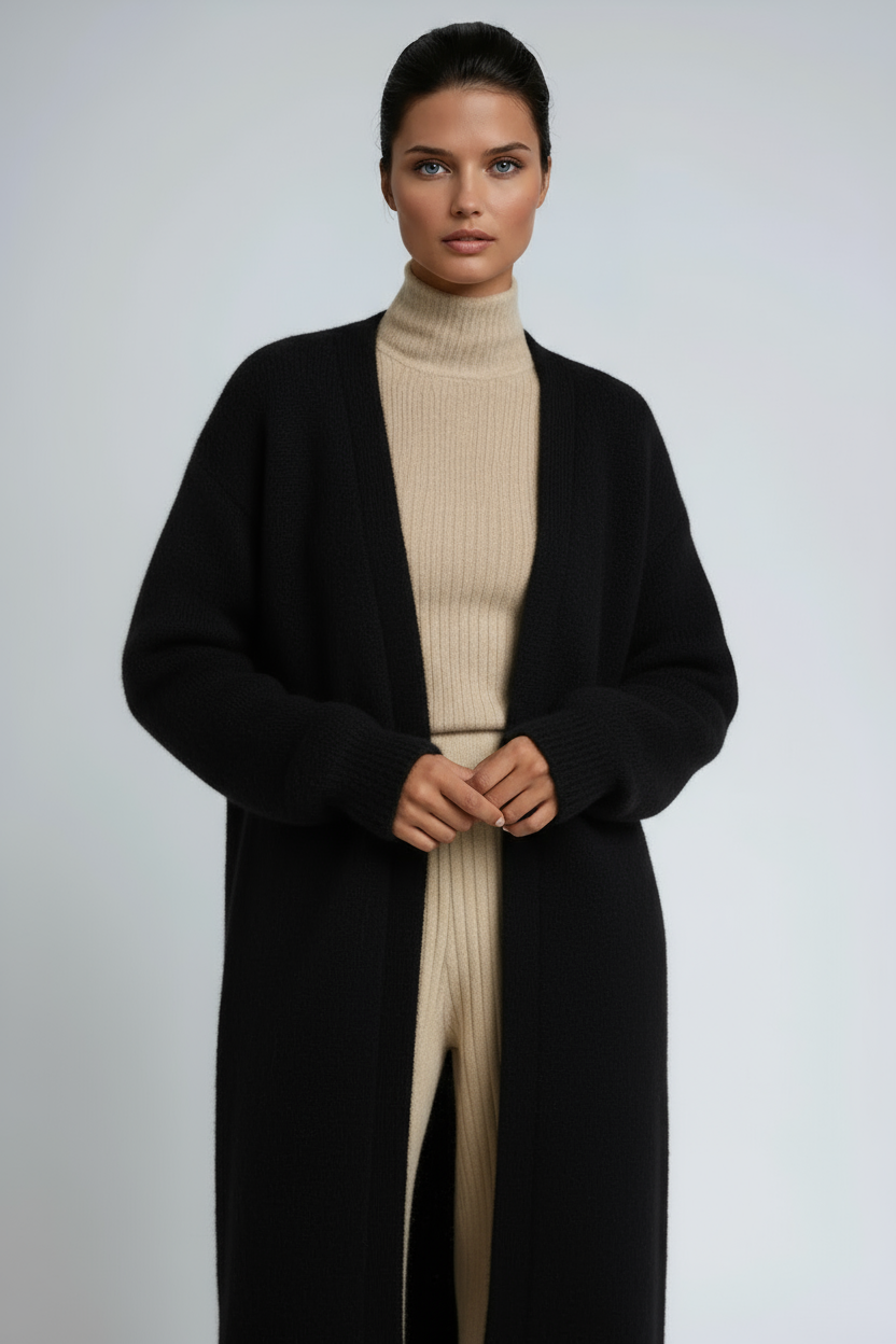 Anona | Women Open Front Longline Cardigan