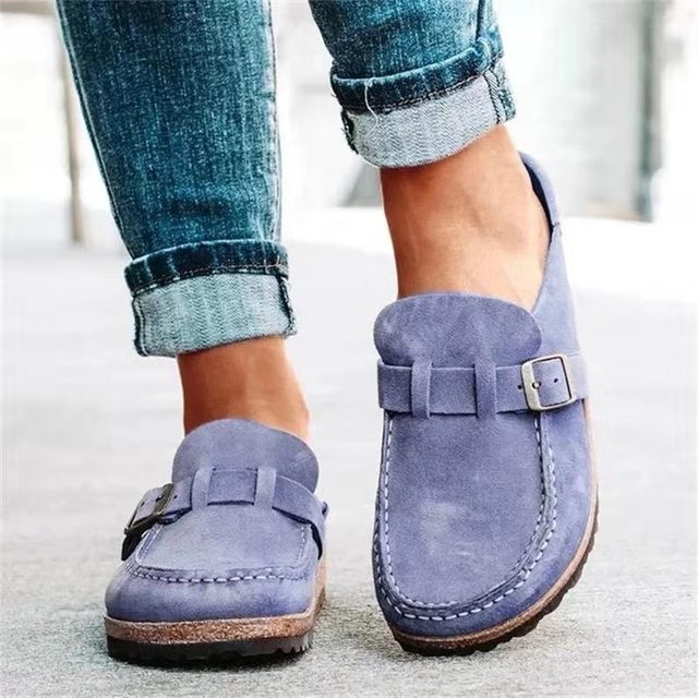 Titania | Women Buckle Slip On Loafers