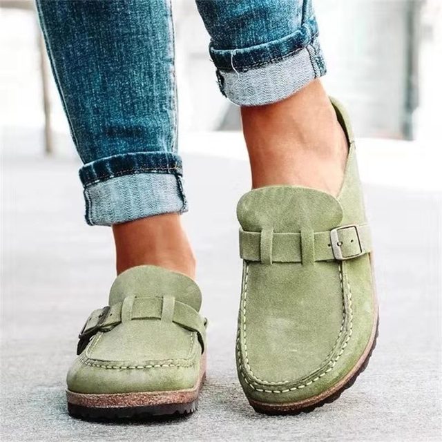 Titania | Women Buckle Slip On Loafers