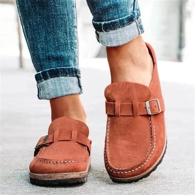 Titania | Women Buckle Slip On Loafers