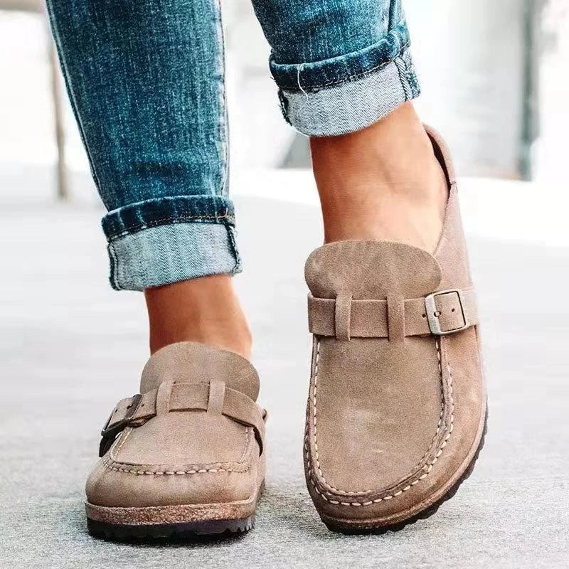 Titania | Women Buckle Slip On Loafers